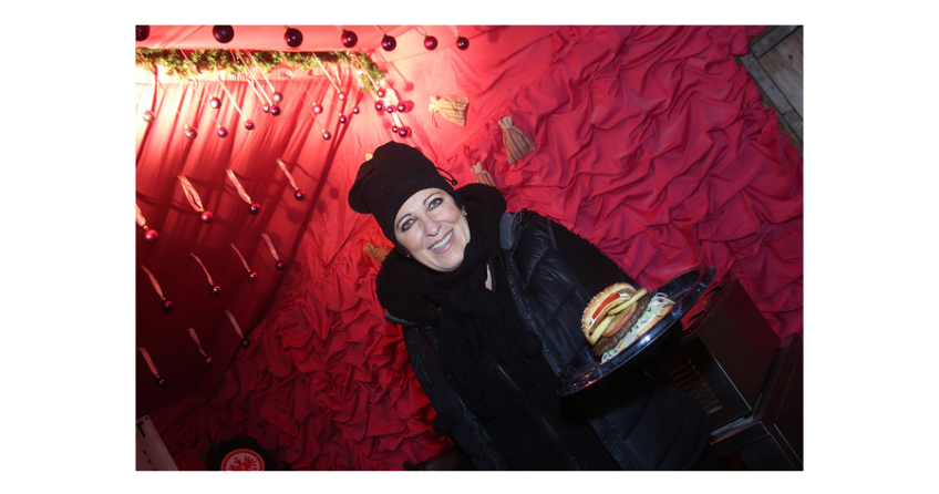 Über Burger auf dem Frankfurter Weihnachtsmarkt